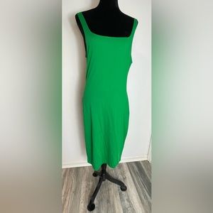 Zara Green tank top midi dress.